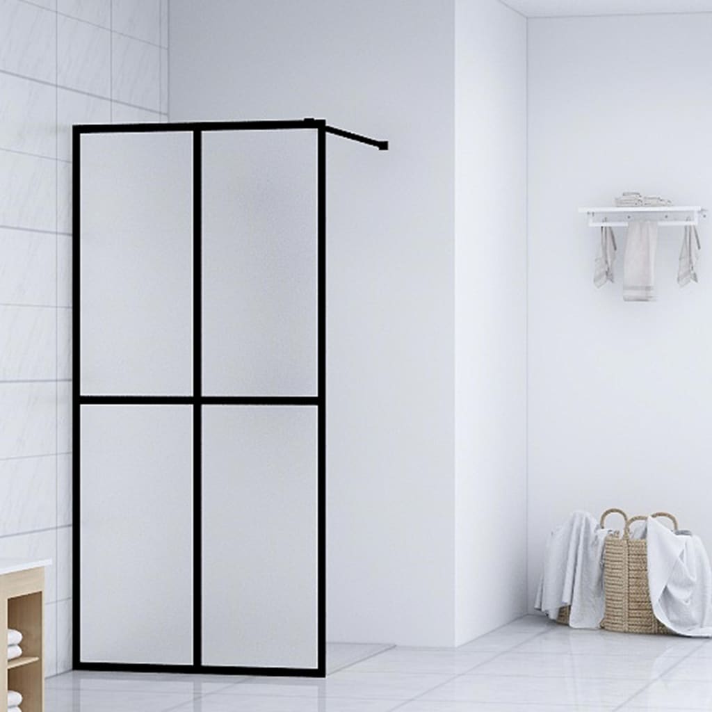 vidaXL Walk-In Shower Screen Matte Tempered Glass 100x195 cm