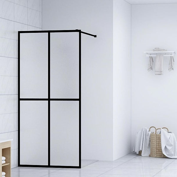 vidaXL Walk-In Shower Screen Matte Tempered Glass 100x195 cm