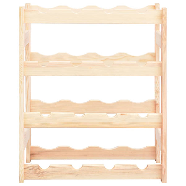 vidaXL Wine Rack for 16 Bottles Pine Wood