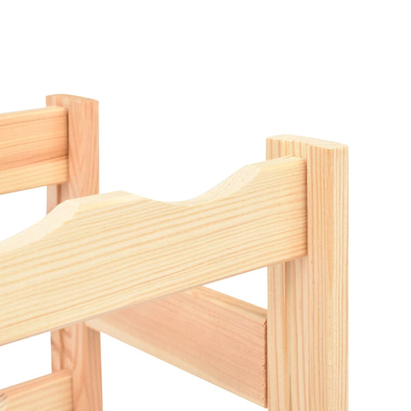 vidaXL Wine Rack for 77 Bottles Pine Wood