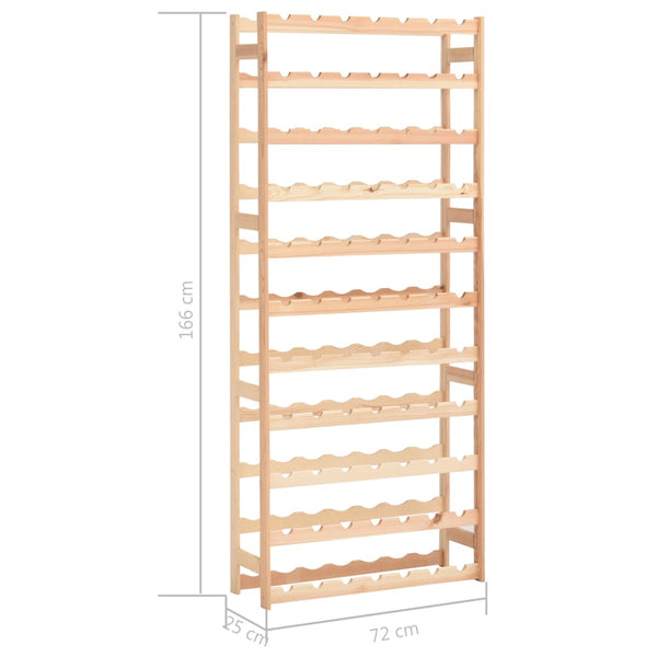 vidaXL Wine Rack for 77 Bottles Pine Wood