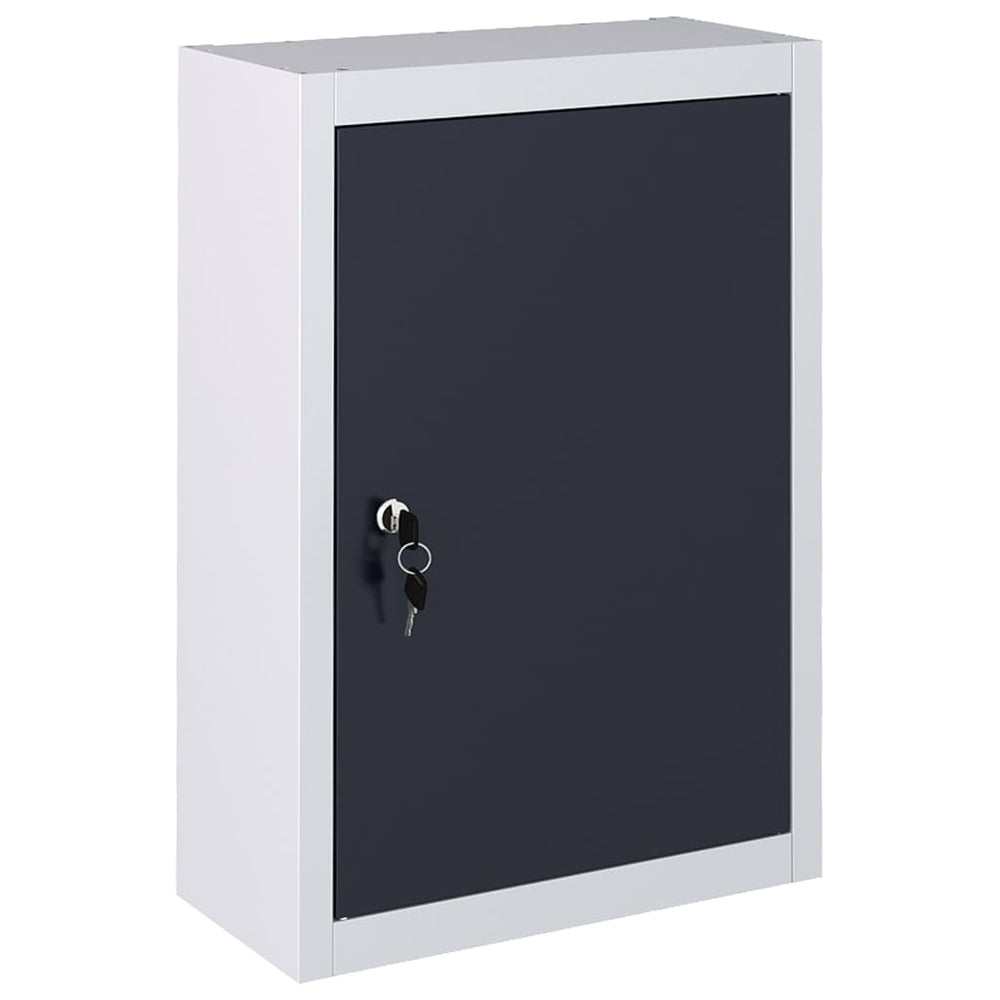 vidaXL Wall-Mounted Tool Cabinet Industrial Design Metal Grey and Black
