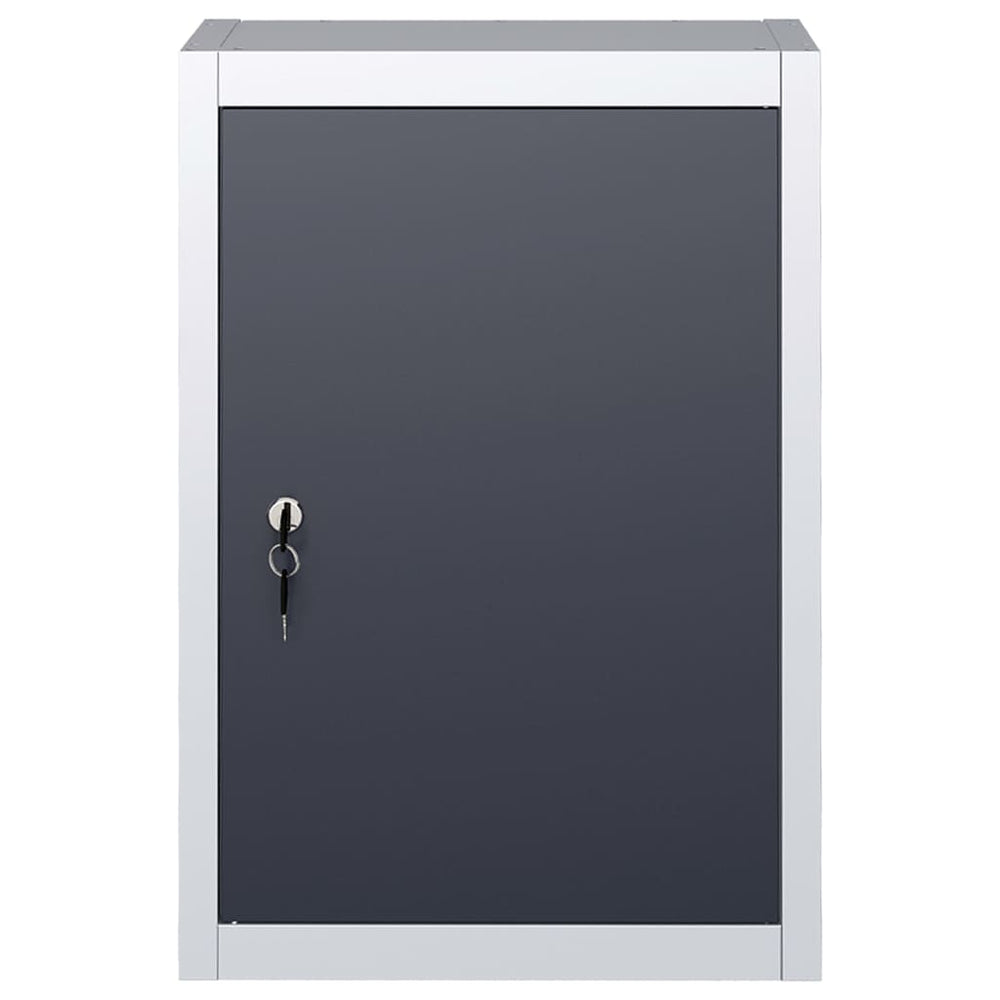 vidaXL Wall-Mounted Tool Cabinet Industrial Design Metal Grey and Black