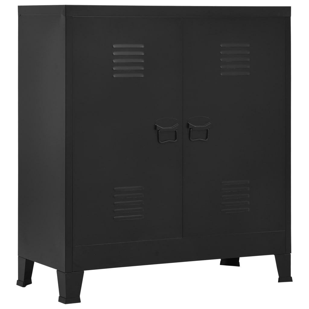 vidaXL Storage Cabinet Industrial Black 90x40x100 cm Steel