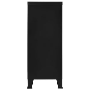 vidaXL Storage Cabinet Industrial Black 90x40x100 cm Steel