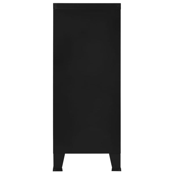 vidaXL Storage Cabinet Industrial Black 90x40x100 cm Steel