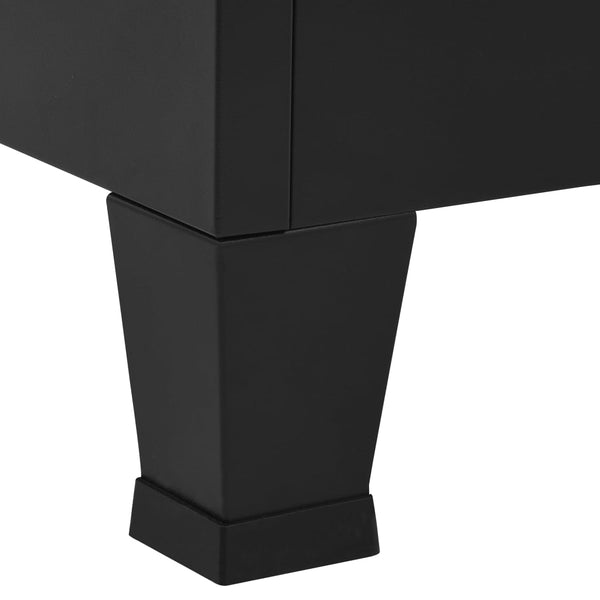 vidaXL Storage Cabinet Industrial Black 90x40x100 cm Steel