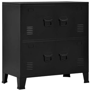vidaXL Industrial Storage Cabinet Black 75x40x80 cm Steel