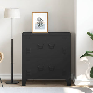 vidaXL Industrial Storage Cabinet Black 75x40x80 cm Steel