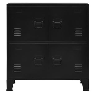vidaXL Industrial Storage Cabinet Black 75x40x80 cm Steel