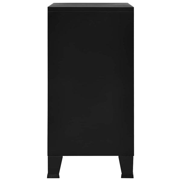 vidaXL Industrial Storage Cabinet Black 75x40x80 cm Steel