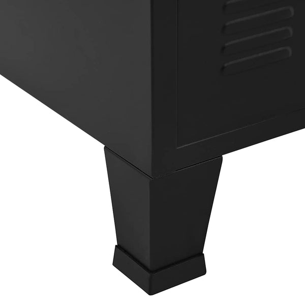 vidaXL Industrial Storage Cabinet Black 75x40x80 cm Steel