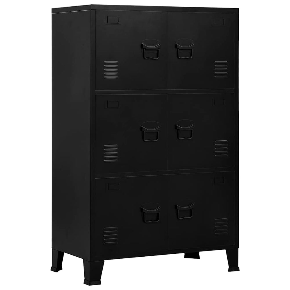 vidaXL Industrial Storage Cabinet Black 75x40x120 cm Steel