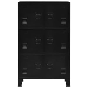 vidaXL Industrial Storage Cabinet Black 75x40x120 cm Steel