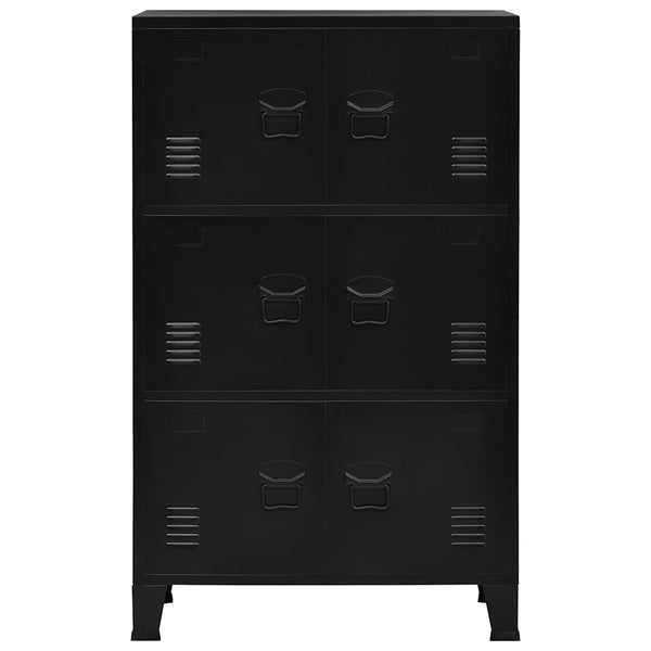 vidaXL Industrial Storage Cabinet Black 75x40x120 cm Steel