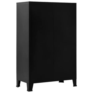 vidaXL Industrial Storage Cabinet Black 75x40x120 cm Steel
