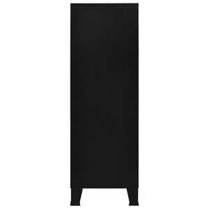 vidaXL Industrial Storage Cabinet Black 75x40x120 cm Steel