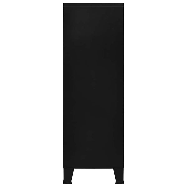 vidaXL Industrial Storage Cabinet Black 75x40x120 cm Steel