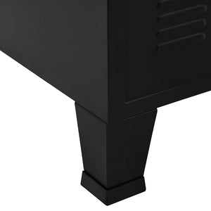 vidaXL Industrial Storage Cabinet Black 75x40x120 cm Steel