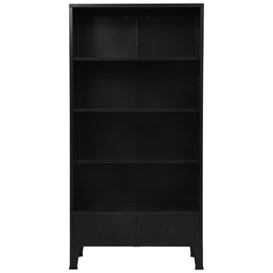 vidaXL Industrial-Style Bookcase Black 90x40x180 cm Steel