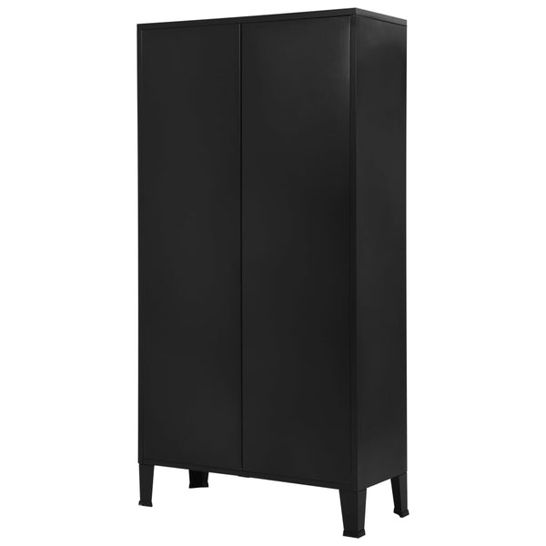 vidaXL Industrial-Style Bookcase Black 90x40x180 cm Steel