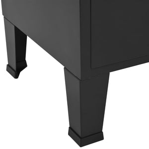 vidaXL Industrial-Style Bookcase Black 90x40x180 cm Steel