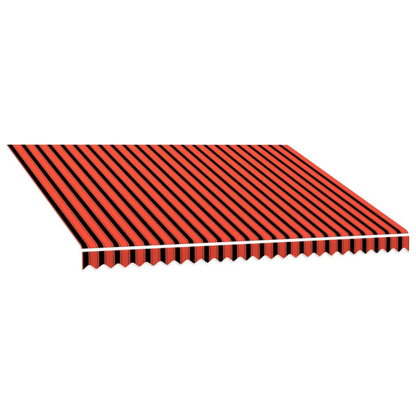 vidaXL Awning Fabric Canvas Orange & Brown 3.5x2.5 m