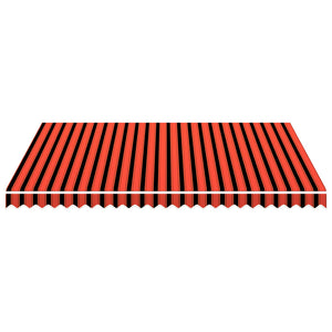 vidaXL Awning Fabric Canvas Orange & Brown 3.5x2.5 m