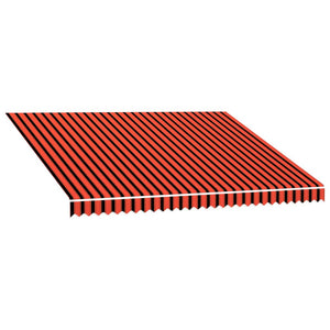 vidaXL Awning Fabric Canvas Orange & Brown 4x3 m