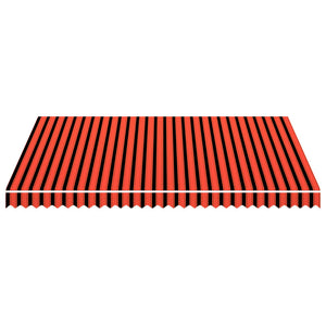 vidaXL Awning Fabric Canvas Orange & Brown 4x3 m
