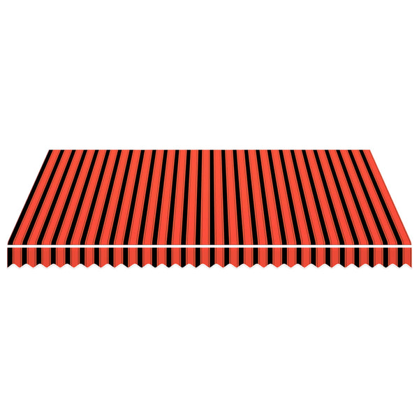 vidaXL Awning Fabric Canvas Orange & Brown 4x3 m