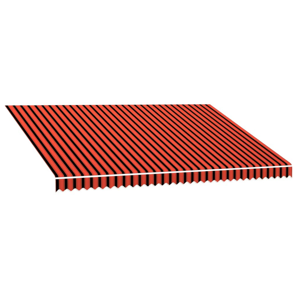 vidaXL Awning Fabric Canvas Orange & Brown 4.5x3 m