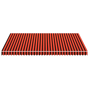 vidaXL Awning Fabric Canvas Orange & Brown 4.5x3 m