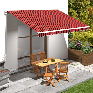 vidaXL Awning Fabric Canvas Orange & Brown 4.5x3 m