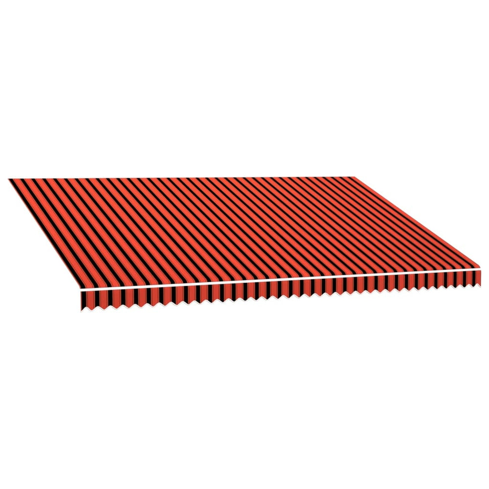 vidaXL Awning Fabric Canvas Orange & Brown 5x3 m