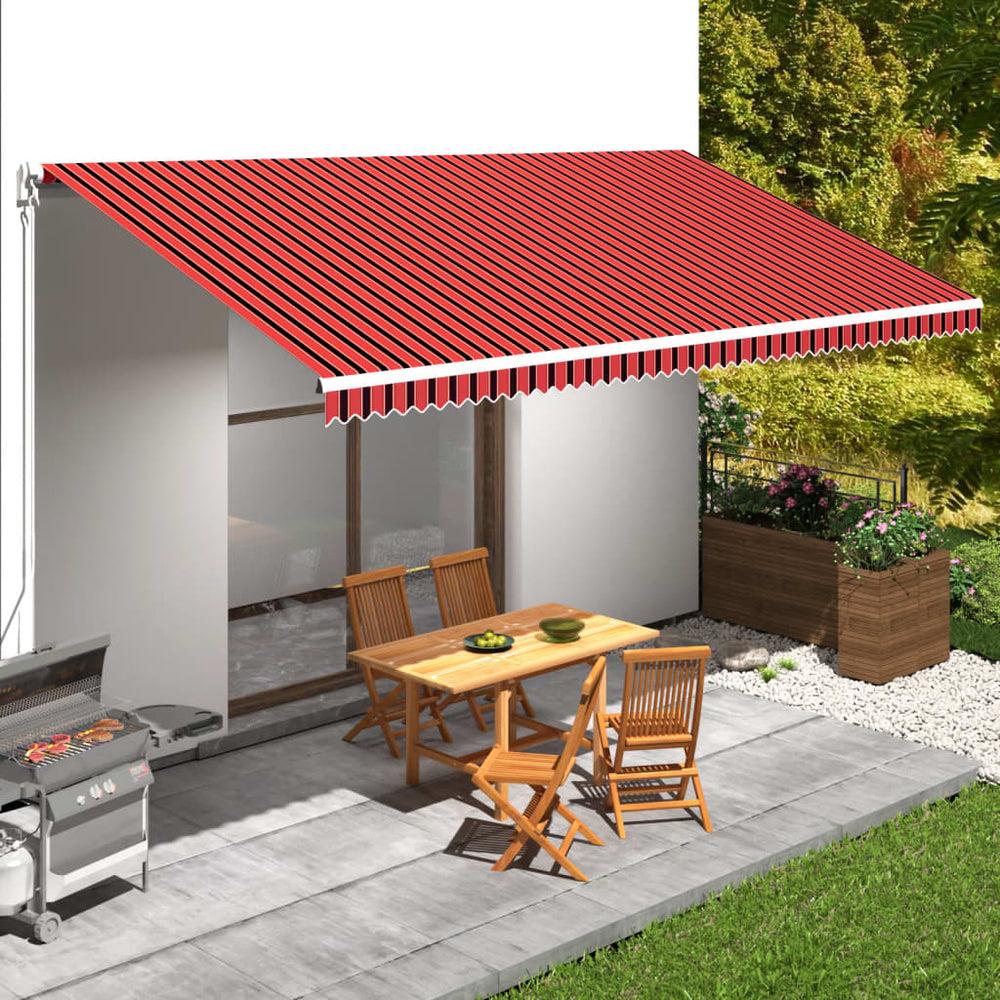 vidaXL Awning Fabric Canvas Orange & Brown 6 x 3 m