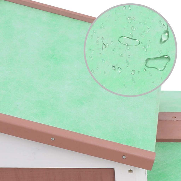 vidaXL Large Rabbit Hutch Brown and White 145x45x84 cm Wood