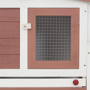 vidaXL Large Rabbit Hutch Brown and White 201x45x85 cm Wood