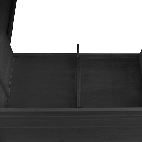vidaXL Outdoor Chicken Coop with 1 Nesting Box Grey Wood