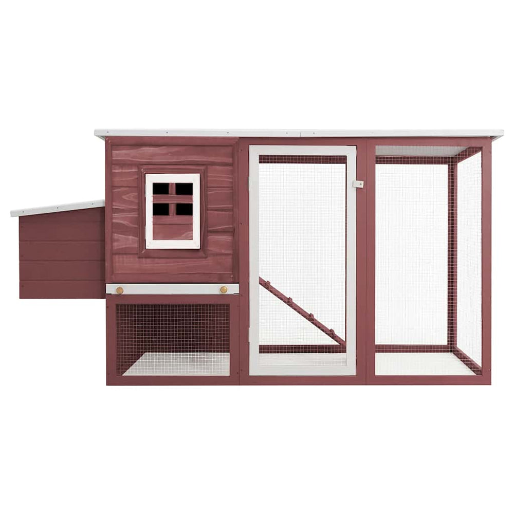 vidaXL Wooden Garden Chicken Coop with 1 Nesting Box Brown
