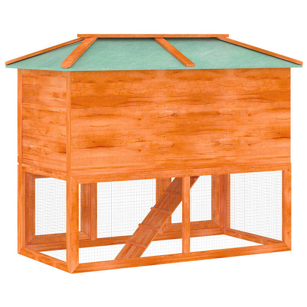 vidaXL Small Animal/Rabbit Hutch 2 Stories Wood