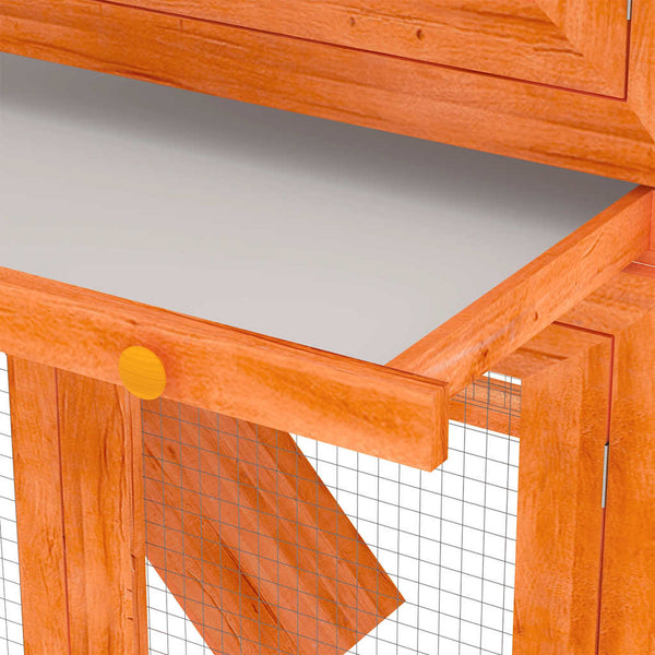 vidaXL Small Animal/Rabbit Hutch 2 Stories Wood