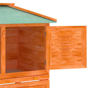 vidaXL Small Animal/Rabbit Hutch 2 Stories Wood