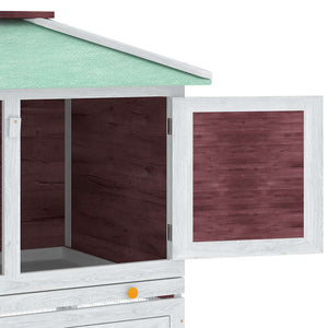 vidaXL Small Animal/Rabbit Hutch 2 Stories Brown Wood