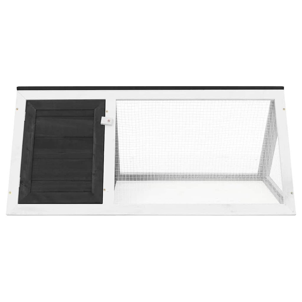 vidaXL Small Animal/Rabbit Hutch Grey Wood