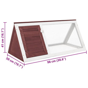 vidaXL Small Animal/Rabbit Hutch Brown Wood