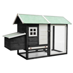 vidaXL Chicken Coop Grey 170x81x110 cm Solid Pine & Fir Wood