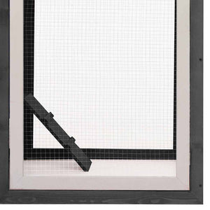 vidaXL Chicken Coop Grey 170x81x110 cm Solid Pine & Fir Wood