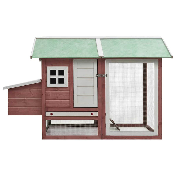 vidaXL Chicken Coop Mocca 170x81x110 cm Solid Pine & Fir Wood