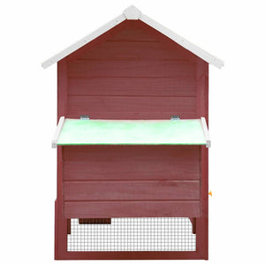 vidaXL Chicken Coop Mocca 170x81x110 cm Solid Pine & Fir Wood